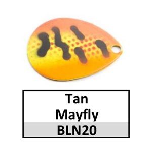 Willow NB Custom Painted Spinner Blades – N20/N9 Tan Mayfly