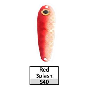 Walleye Spoons-Gold base (trolling) – Red Splash-S40