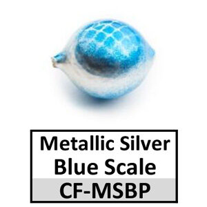 Corkies-Ball Floats Metallic Silver with Blue Scale (CF-MSBP)