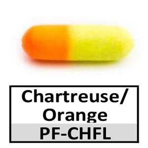 Pill Style Rig Floats Chartreuse/Orange (PF-CHFL)