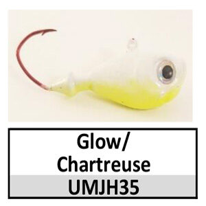 Ultra Minnow Jig Head (lead product) – 3/4 oz – Glow/Chartreuse