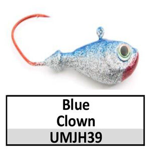 Ultra Minnow Jig Head (lead product) – 1/2 oz – Blue Clown