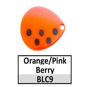 Willow NB Custom Painted Spinner Blades – C9 Orange/Pink Berry