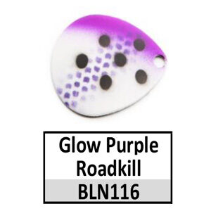 Willow NB Custom Painted Spinner Blades – N116 Glow Purple Roadkill