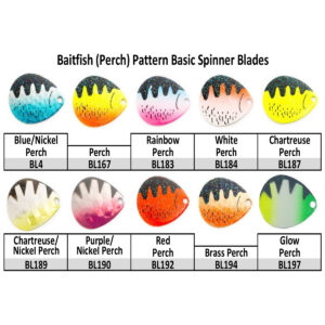 Baitfish-Perch Pattern Spinner Blades