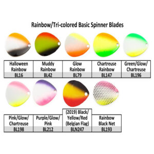 Size 3 Colorado Rainbow/Tricolored Basic Spinner Blades