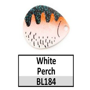 Size 4 Colorado Baitfish Perch Spinner Blades – white perch BL184/186