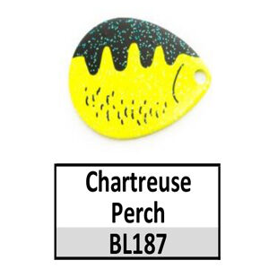 Size 4 Colorado Baitfish Perch Spinner Blades – chartreuse perch BL187/188