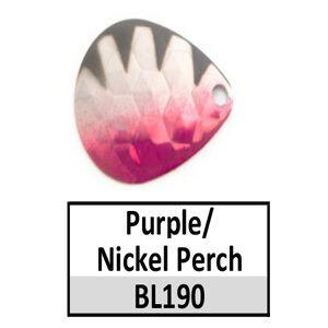 Size 4 Colorado Baitfish Perch Spinner Blades – purple/nickel perch BL190