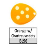 BL96/BL53 orange w/ chartreuse dots