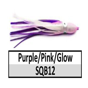 Soft Plastic Squid Bodies (lifelike action) – Purple/Pink/Glow