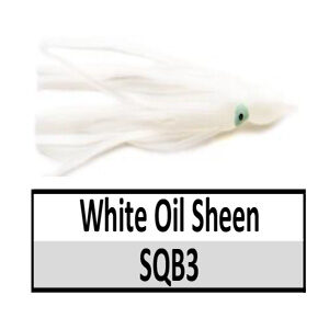 Soft Plastic Squid Bodies (lifelike action) – White Oil Sheen