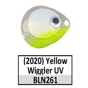 Size 4 Colorado CP UV Spinner Blades – N261 Yellow Wiggler UV deep cup