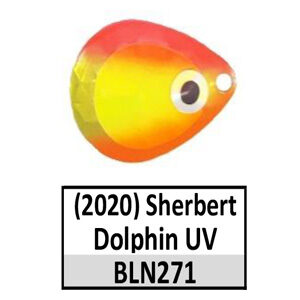 Size 5 Colorado CP UV Spinner Blades – N271 Sherbert Dolphin UV deep cup