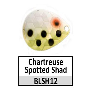 Size 4 Colorado DC Premium CP Spinner Blades – BLSH12 chartreuse spotted shad