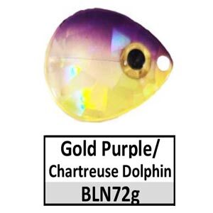 Size 4 Colorado Premium CP Spinner Blades – BLN72g Purple/Chartreuse Dolphin