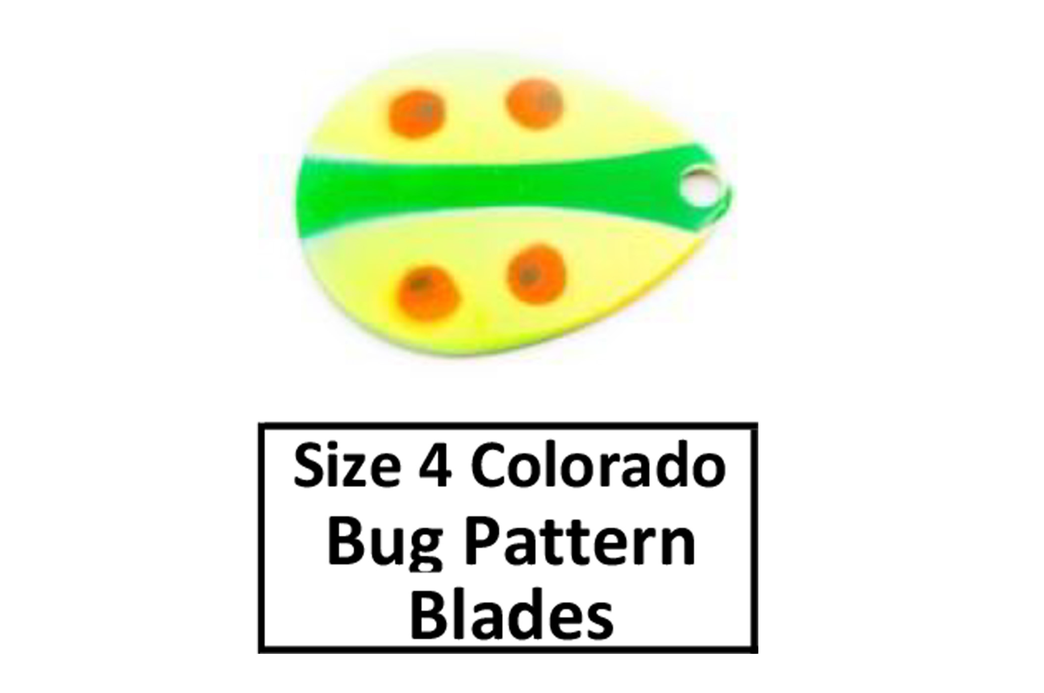 Size 4 Colorado Bug Pattern Spinner Blades - D&B Fishing