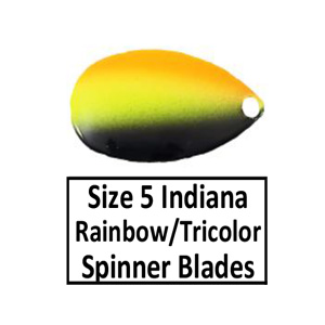 Size 5 Indiana Rainbow/Tricolor Spinner Blades