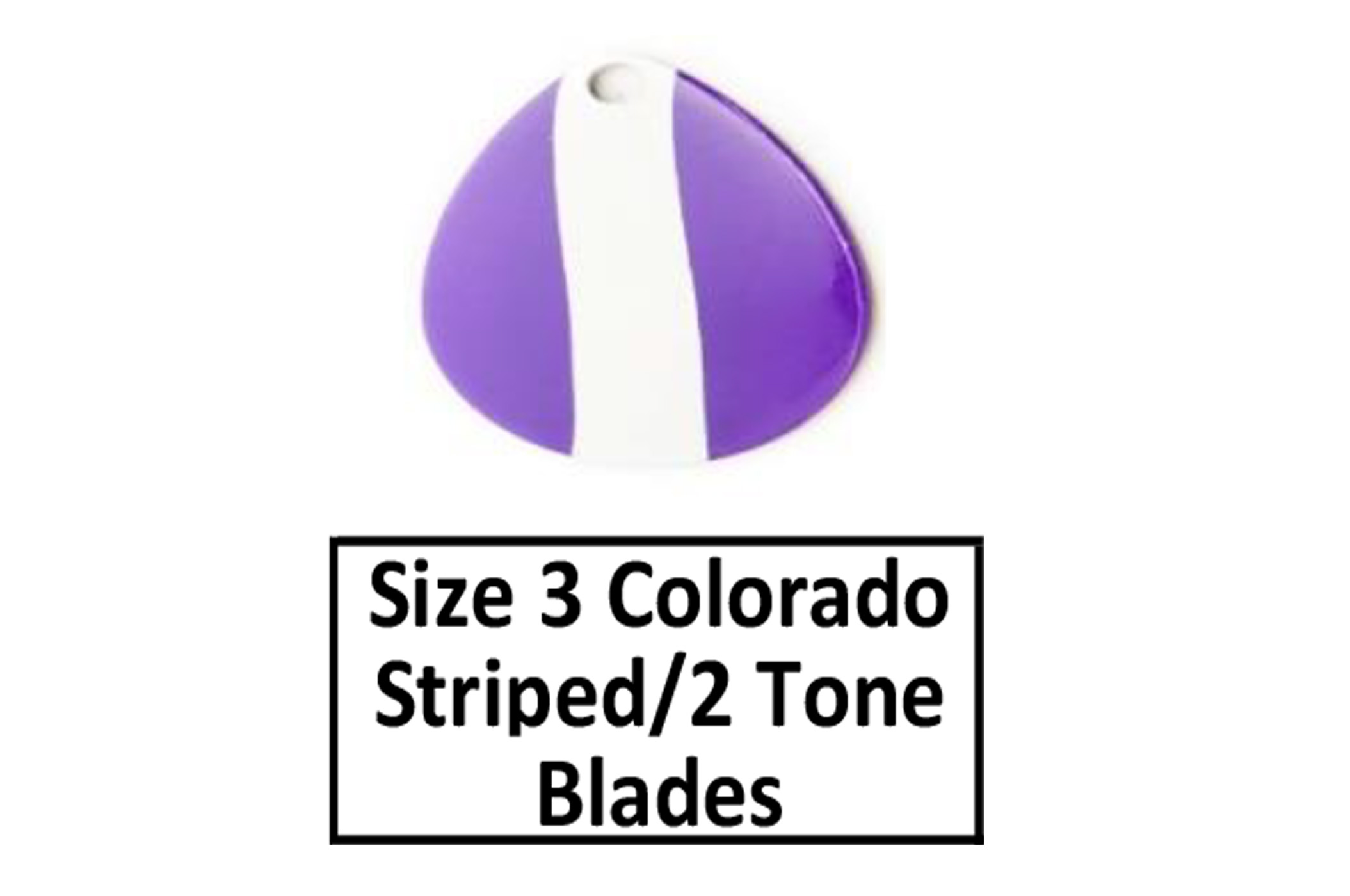 Size 3 Colorado Striped/2 Tone Spinner Blades - D&B Fishing