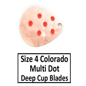 Size 4 Colorado Deep Cup Multi Dotted-Eyed Spinner Blades