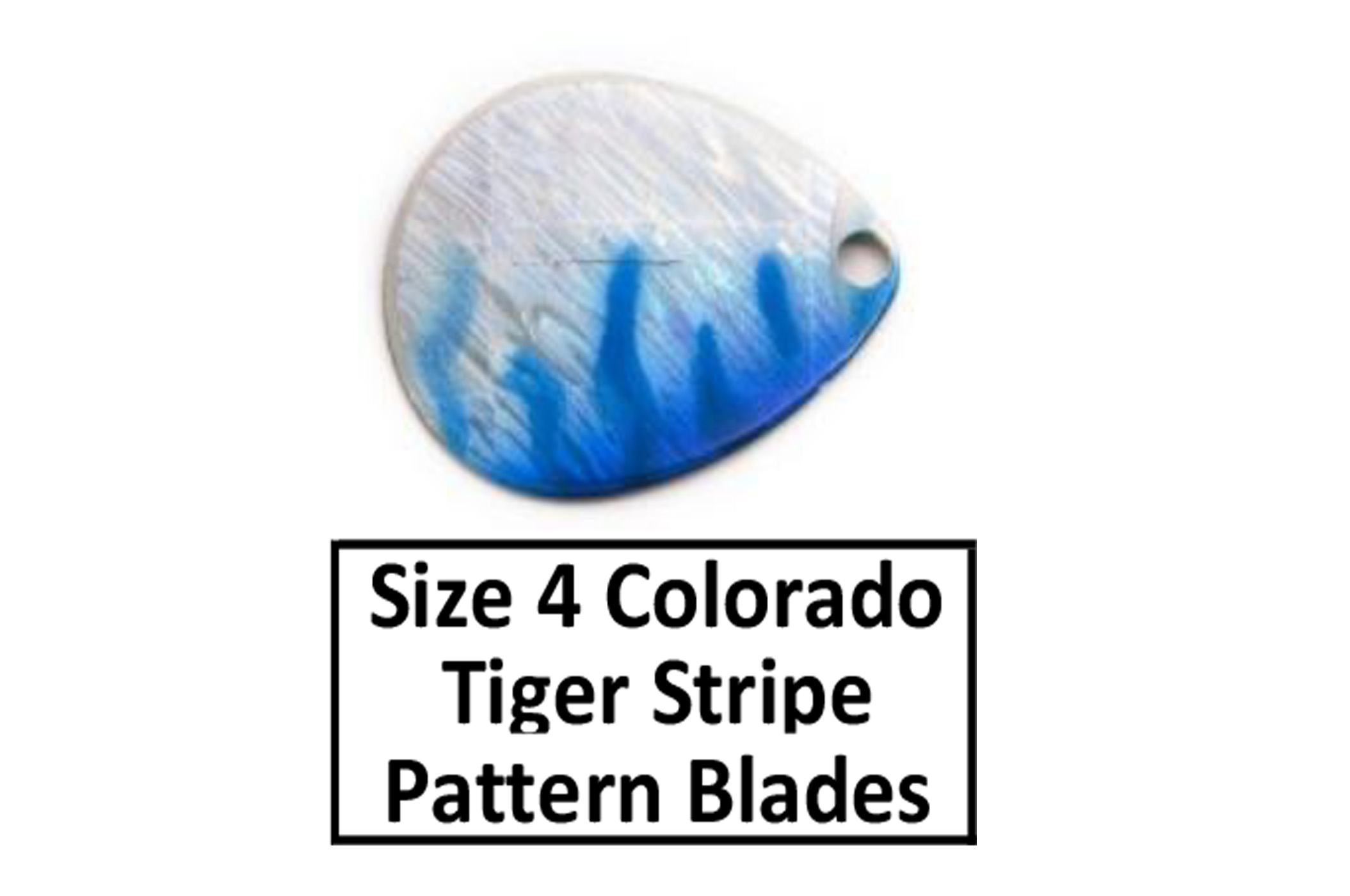 Size 4 Colorado Double Hole Custom Painted Spinner Blades - D&B Fishing