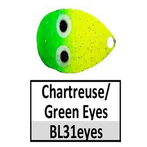 Size 5 Indiana NB CP Spinner Blades – BL31eyes Chartreuse/Green w/ eyes
