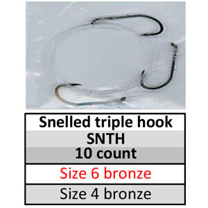 Snelled Triple/3 Hooks (SNTH-10)