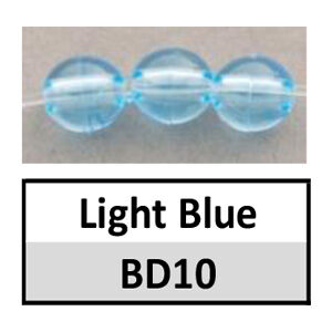 Beads 6mm Round Translucent Light Blue (BD10-6mm)