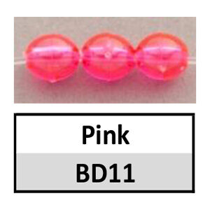Beads 4mm Round Translucent Pink (BD11-4mm)