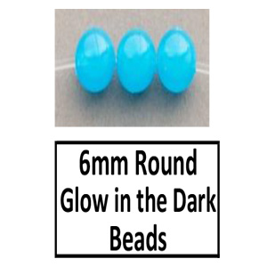 Beads 6mm Round Glow in the Dark (BD-6mm-glo)