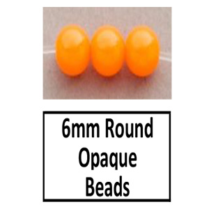 Beads 6mm Round Opaque (BD-6mm-opa)
