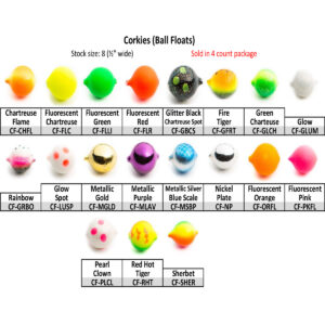 Corkies-Ball Floats Fluorescent Green (CF-FLLI)