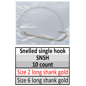 Snelled Single/1 Hooks Long Gold