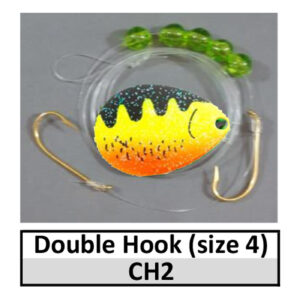 Basic 2 Hook Mono 36″ Lead Crawler Harness
