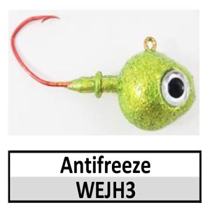 Walleye Wedge Jig Head (lead product)-3/4 oz – Antifreeze (JH3)