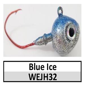 Walleye Wedge Jig Head (lead product)-1 oz – Blue Ice (JH32)