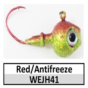 Walleye Wedge Jig Head (lead product)-5/8 oz – Red/Antifreeze (JH41)
