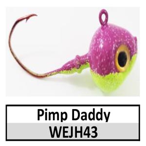 Walleye Wedge Jig Head (lead product)-5/8 oz – Pimp Daddy (JH43)