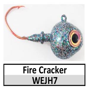 Walleye Wedge Jig Head (lead product)-3/4 oz – Fire Cracker (JH7)
