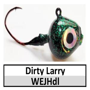 Walleye Wedge Jig Head (lead product)-5/8 oz – Dirty Larry (JHdl)