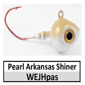 Walleye Wedge Jig Head (lead product)-5/8 oz – Pearl Arkansas Shiner (JHpas)