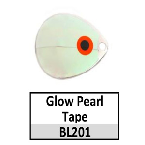 Willow Nickel Base Taped Spinner Blades – BL201 Nickel w/ glow pearl tape