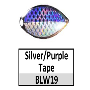 Willow Nickel Base Taped Spinner Blades – BLW19 Nickel w/ silver/purple tape