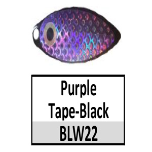 Willow Nickel Base Taped Spinner Blades – BLW22 Black w/ purple tape