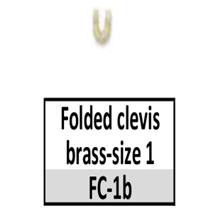 Folded Clevises – Nickel Plated (FC-) – Size 1 brass