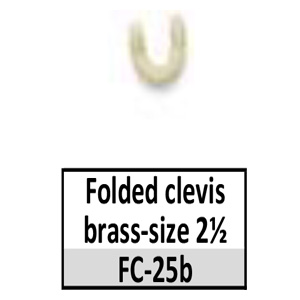 Folded Clevises – Nickel Plated (FC-) – Size 2½ brass