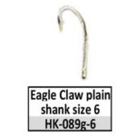 HK-089-6 Eagle Claw plain shank-size 6 gold