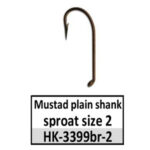 HK-3399br-2 Mustad plain shank sproat-size 2 bronze