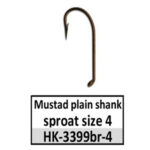 HK-3399br-4 Mustad plain shank sproat-size 4 bronze