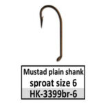 HK-3399br-6 Mustad plain shank sproat-size 6 bronze